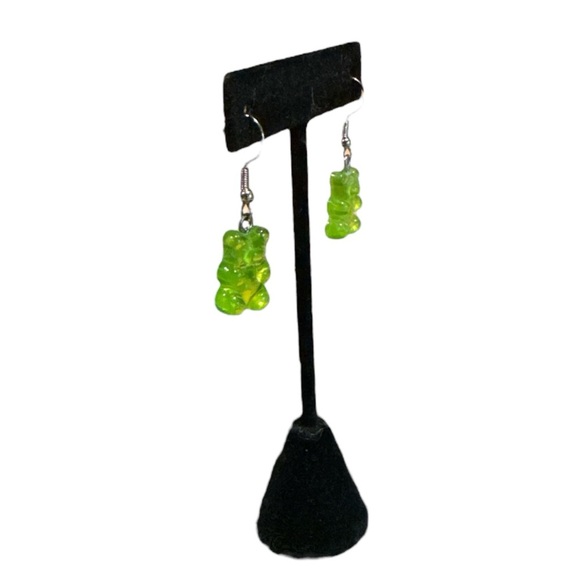 3 for $20 Cute Green Gummy Bear Acrylic Earrings for Women - Fun “You Pick 3” - Picture 3 of 7